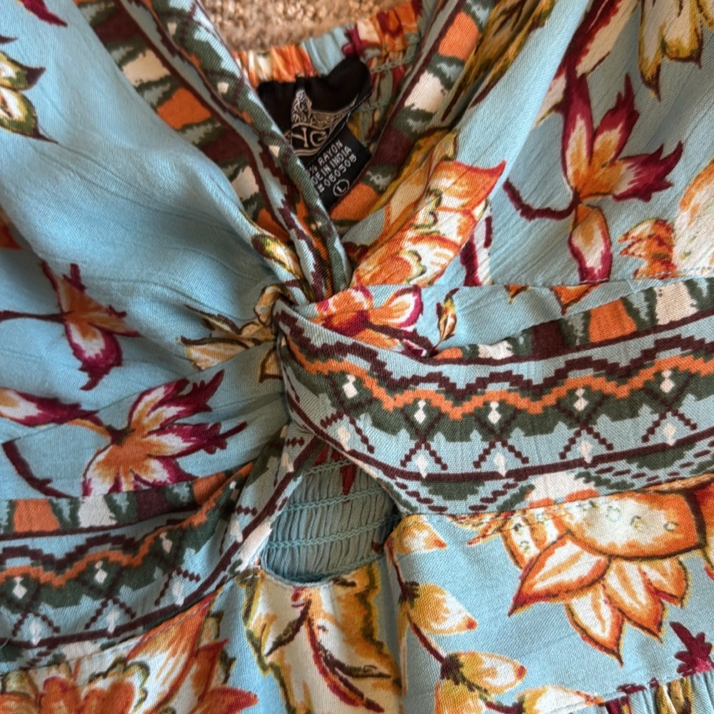 Angie Floral Midi Dress - Size Large - Picture 3 of 7